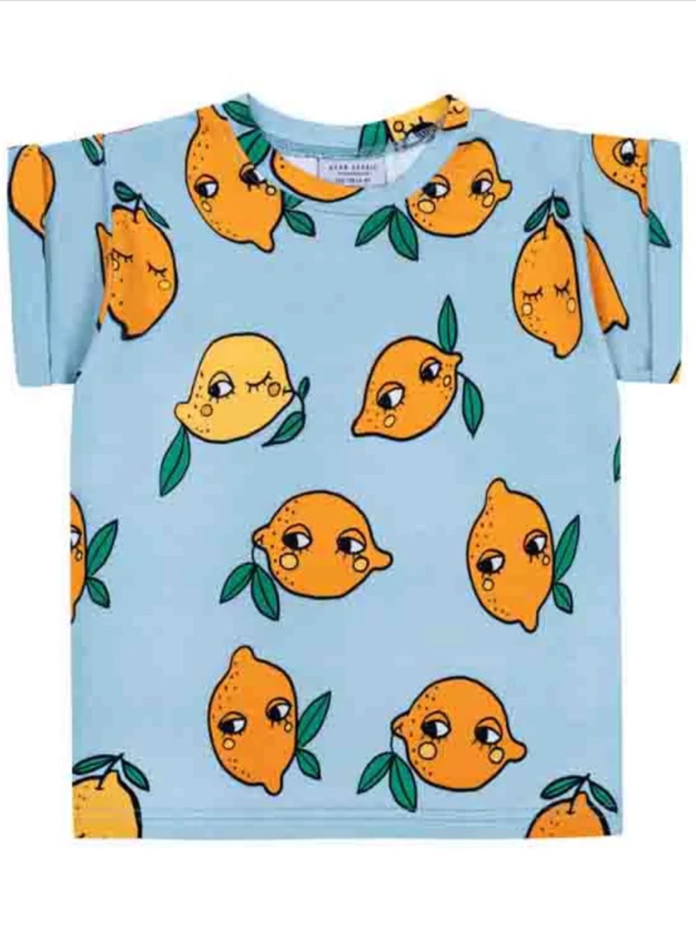 Dear Sophie T-shirt - Lemons 🍋 print in Sky Blue